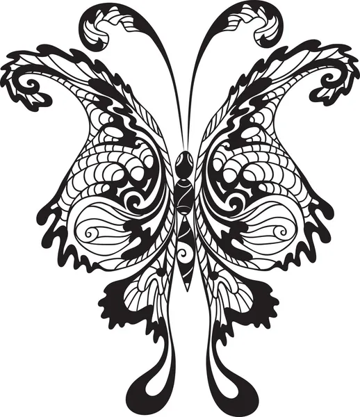 Black butterfly — Stock Vector