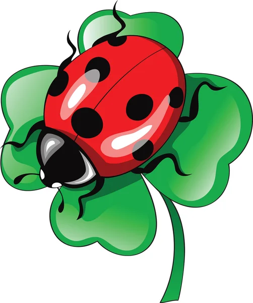 stock vector Ladybug on clower