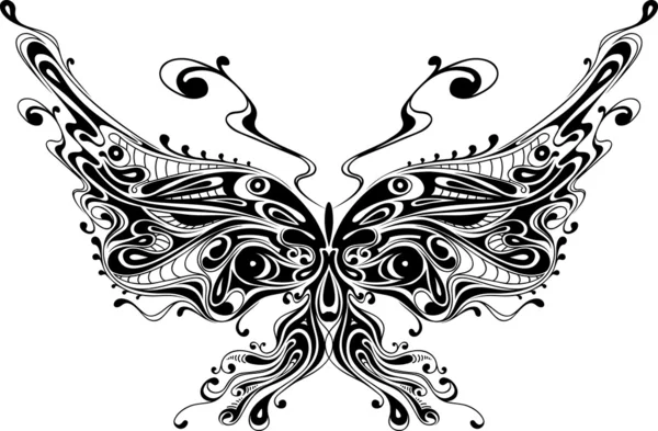 Black butterfly — Stock Vector