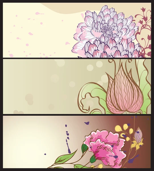 抽象花卉背景一套 — 图库矢量图片