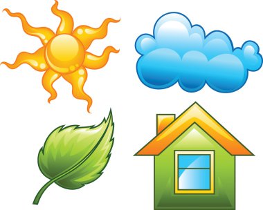 Set of outdoors icons clipart