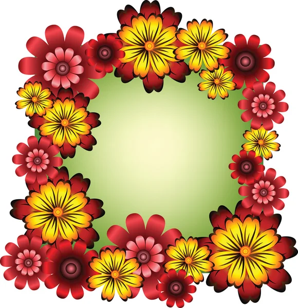 Frame met bloemen — Stockvector