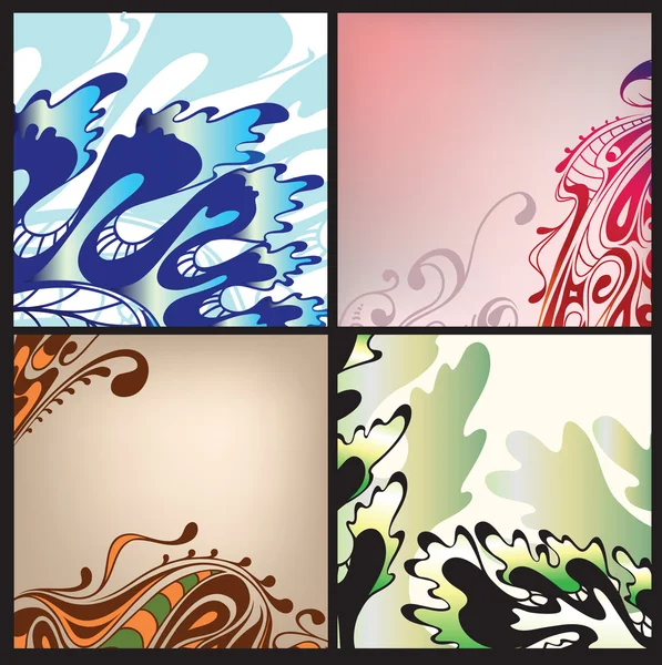 Set of abstract backgrounds — Stock Vector