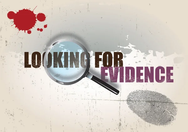 Crime Themed Background Image Text Looking Evidence Set Magnifying Glass — Stock Photo, Image