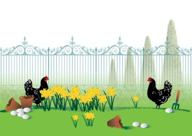 French Garden clipart