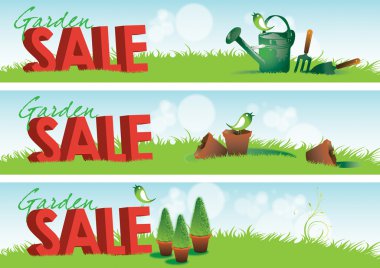 Garden Sale Banners clipart