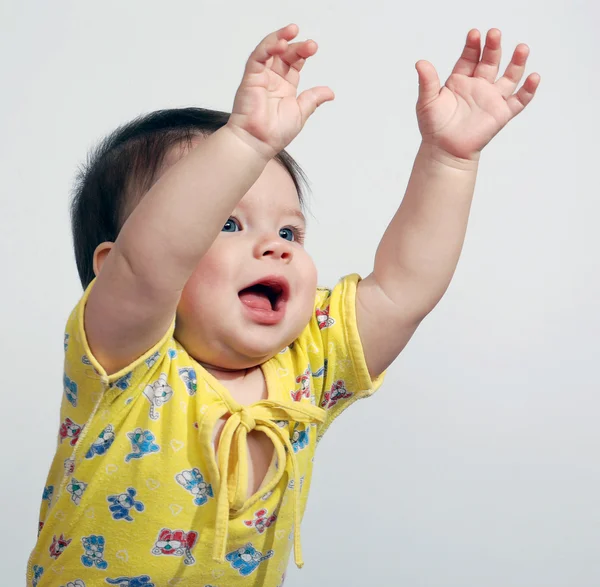 stock image The small child on a white background