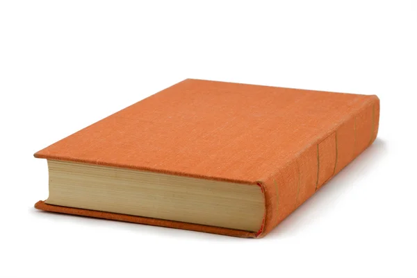 Livre Orange Sur Fond Blanc — Photo