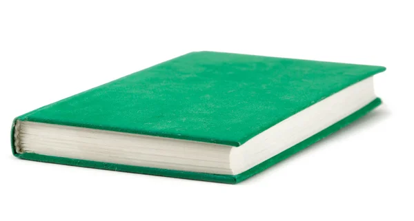 Zelená Kniha Bílém Pozadí — Stock fotografie