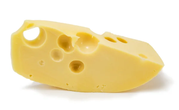 Žlutý Sýr Bílém Pozadí — Stock fotografie