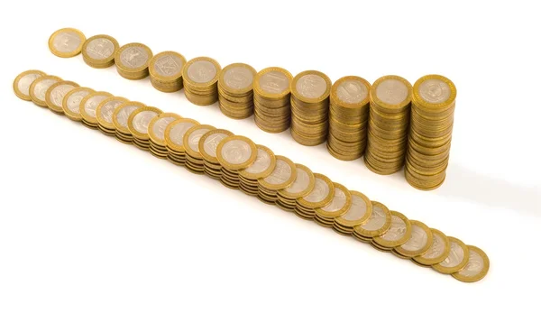 Columns from coins — Stock Photo, Image