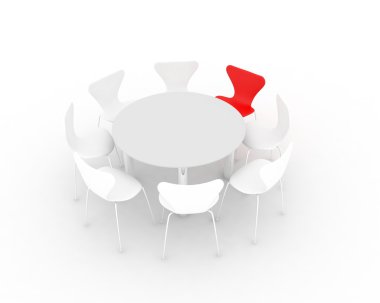 renkli sandalye masa toplantıları