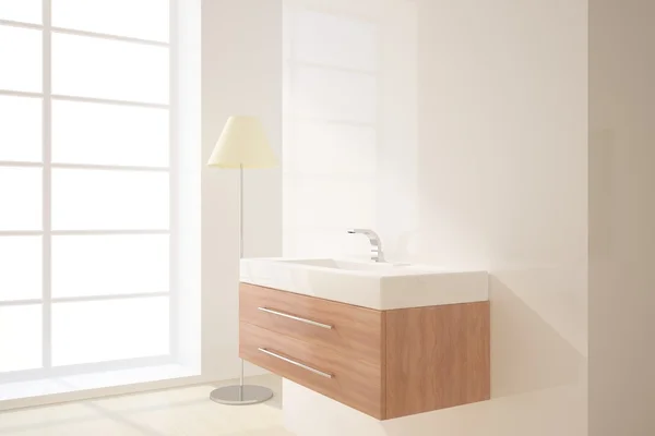 Weißes Badezimmer — Stockfoto