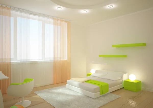 Bright bedroom — Stock Photo, Image