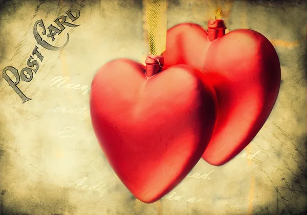 Valentim design corações vintage — Fotografia de Stock