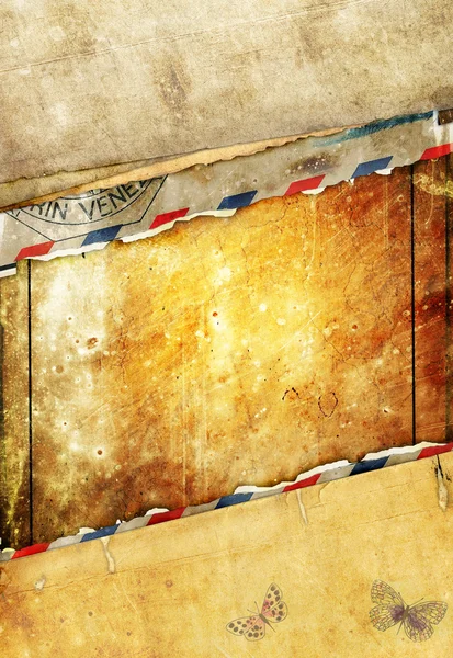 Vintage banner with cracked paper — Stock Photo, Image