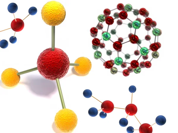 科学の抽象的背景、分子構造 — ストック写真