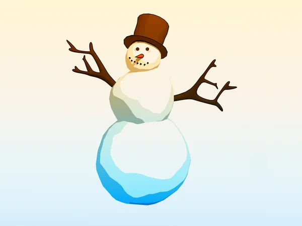 Cartoon snowman — Stock Photo, Image