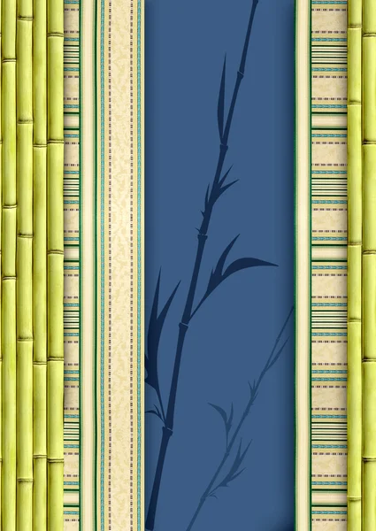 Asian themed background of bamboo — Stock Photo, Image