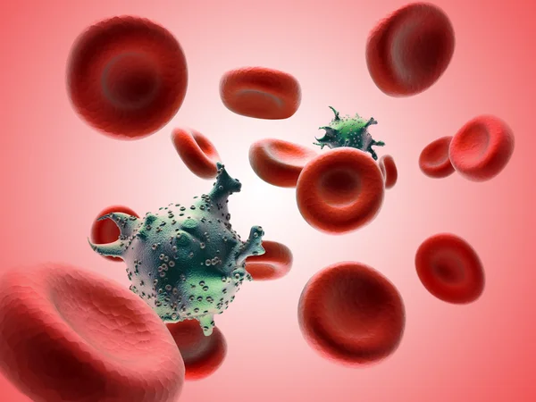 Κύτταρα του HIV στο αίμα Φωτογραφία Αρχείου