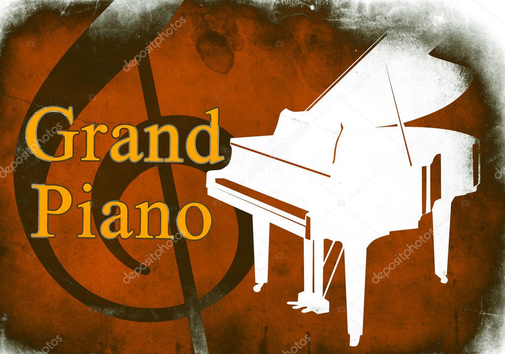 Background with grand piano