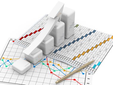 iş grafik, diyagram bar, üzerinde beyaz bir arka plan grafiği