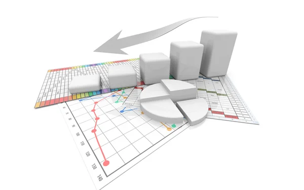 Gráfico de negocios, diagrama, barra, gráfico — Foto de Stock