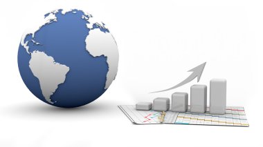 Business chart, diagram, bar, graphic on a white background clipart