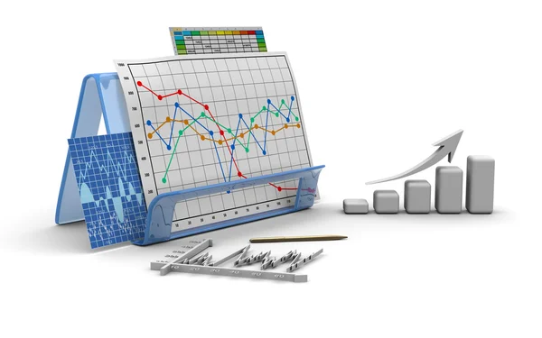 Gráfico de finanzas empresariales, diagrama. gráfico, barra —  Fotos de Stock