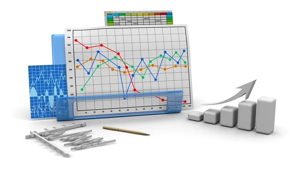 Biznes finanse graficzny, schemat. wykres, bar — Zdjęcie stockowe