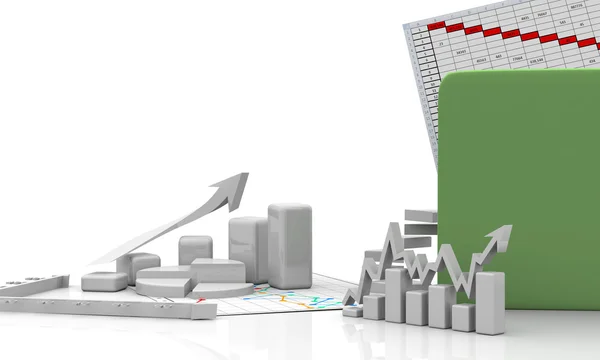 Gráfico de finanzas empresariales, diagrama, barra, gráfico — Foto de Stock