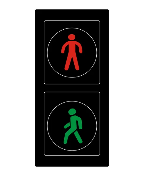 交通灯的行人 — 图库矢量图片