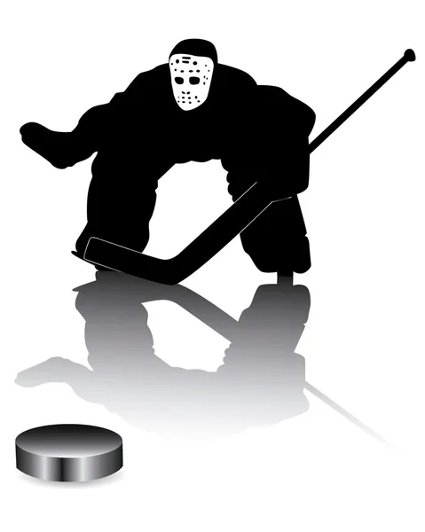Hokejový brankář — Stockový vektor