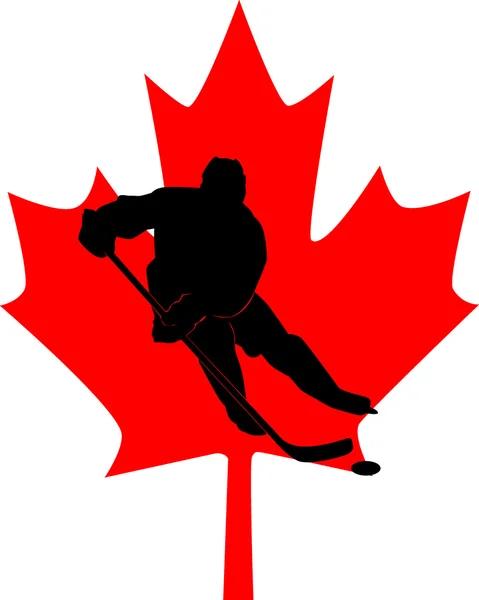 Silhouette di un hockey — Vettoriale Stock