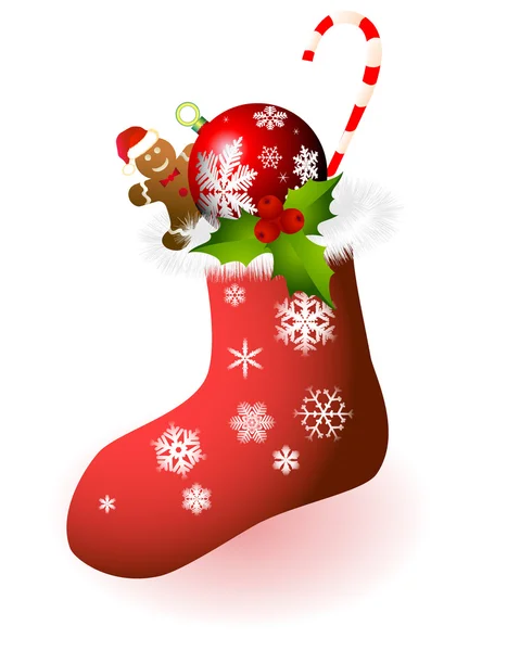 Різдвяний шкарпетка з подарунками — стоковий вектор