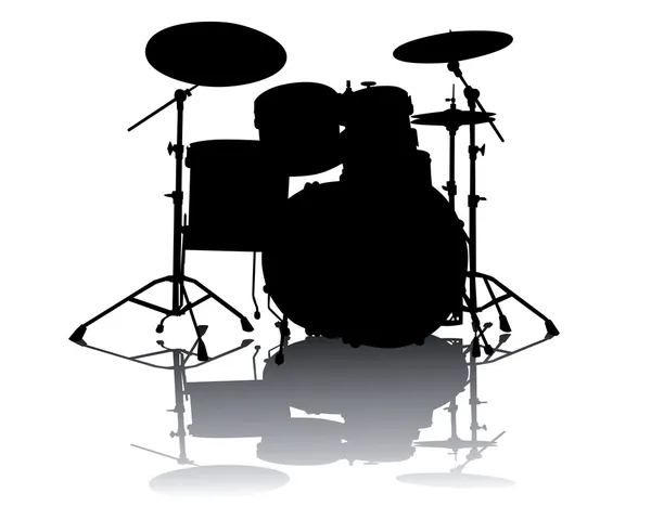 Silhouette d'installation de type tambour — Image vectorielle
