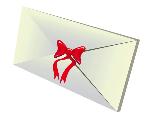 Paquet avec un arc rouge — Image vectorielle