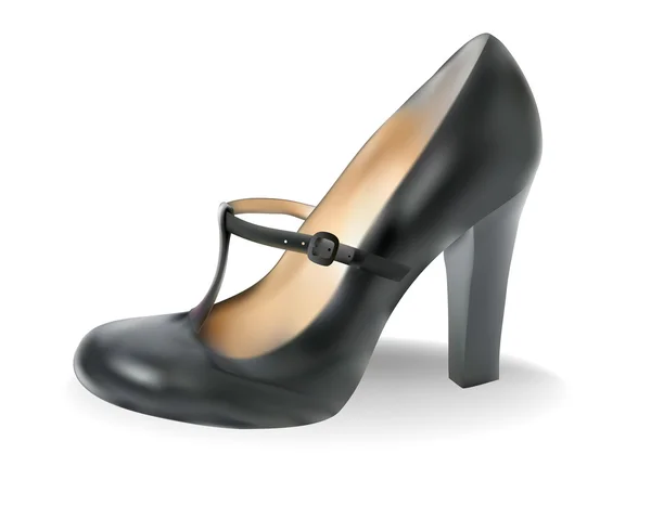 Siyah kadın ayakkabı — Stok Vektör