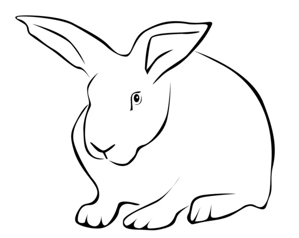 Stock vector Tracing of a white rabbit