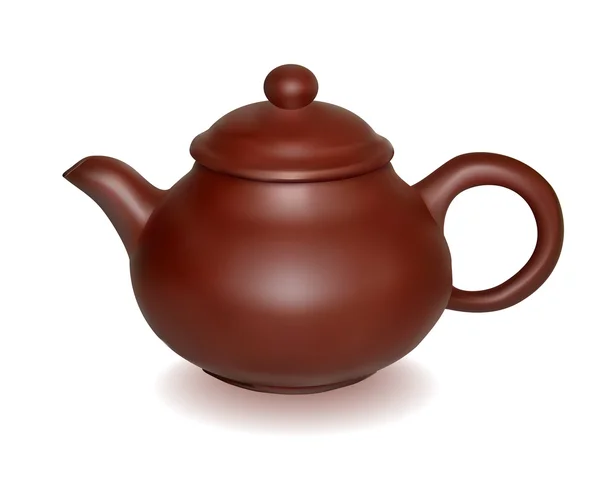 Clay brewing teapot — Stock Vector