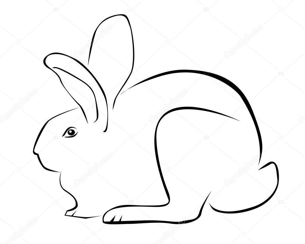 Tracing rabbit | Tracing of a rabbit — Stock Vector ...