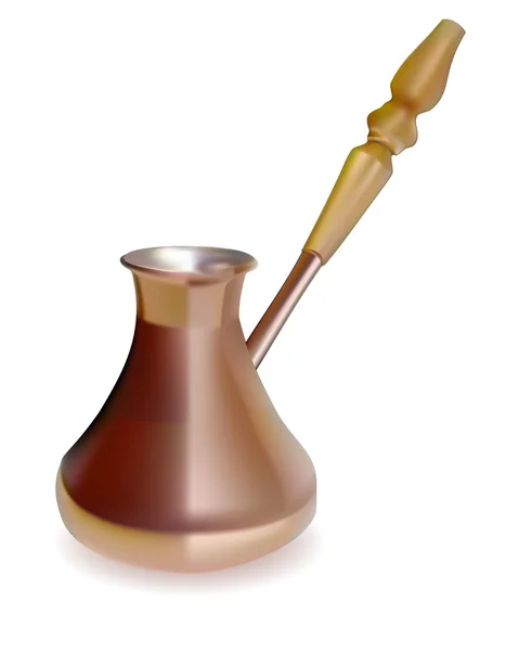 Turco de cobre para preparar café — Vetor de Stock