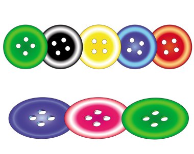 renkli dikiş düğmeleri