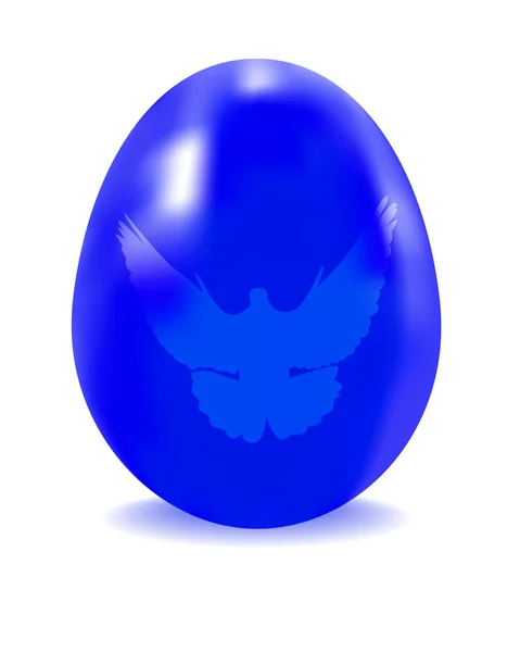 Yumurta ile güvercin mavi — Stok Vektör
