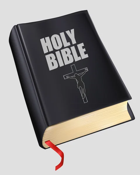 Bíblia com a aba vermelha — Vetor de Stock