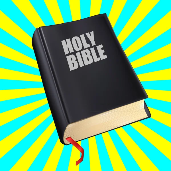 Библия с красной вкладкой — стоковый вектор