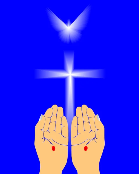 De handen van Jezus — Stockvector