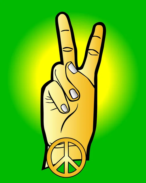 Hand als Symbol des Friedens — Stockvektor