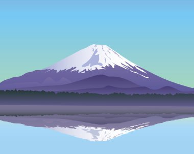 The sacred mountain of Fuji clipart