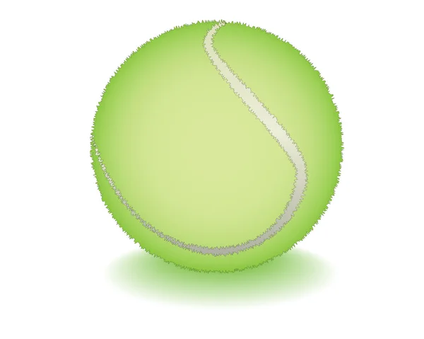 Licht-groene tennisbal — Stockvector